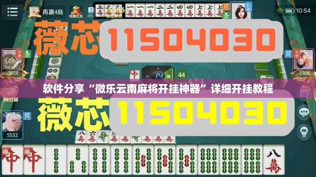 软件分享“微乐云南麻将开挂神器”详细开挂教程