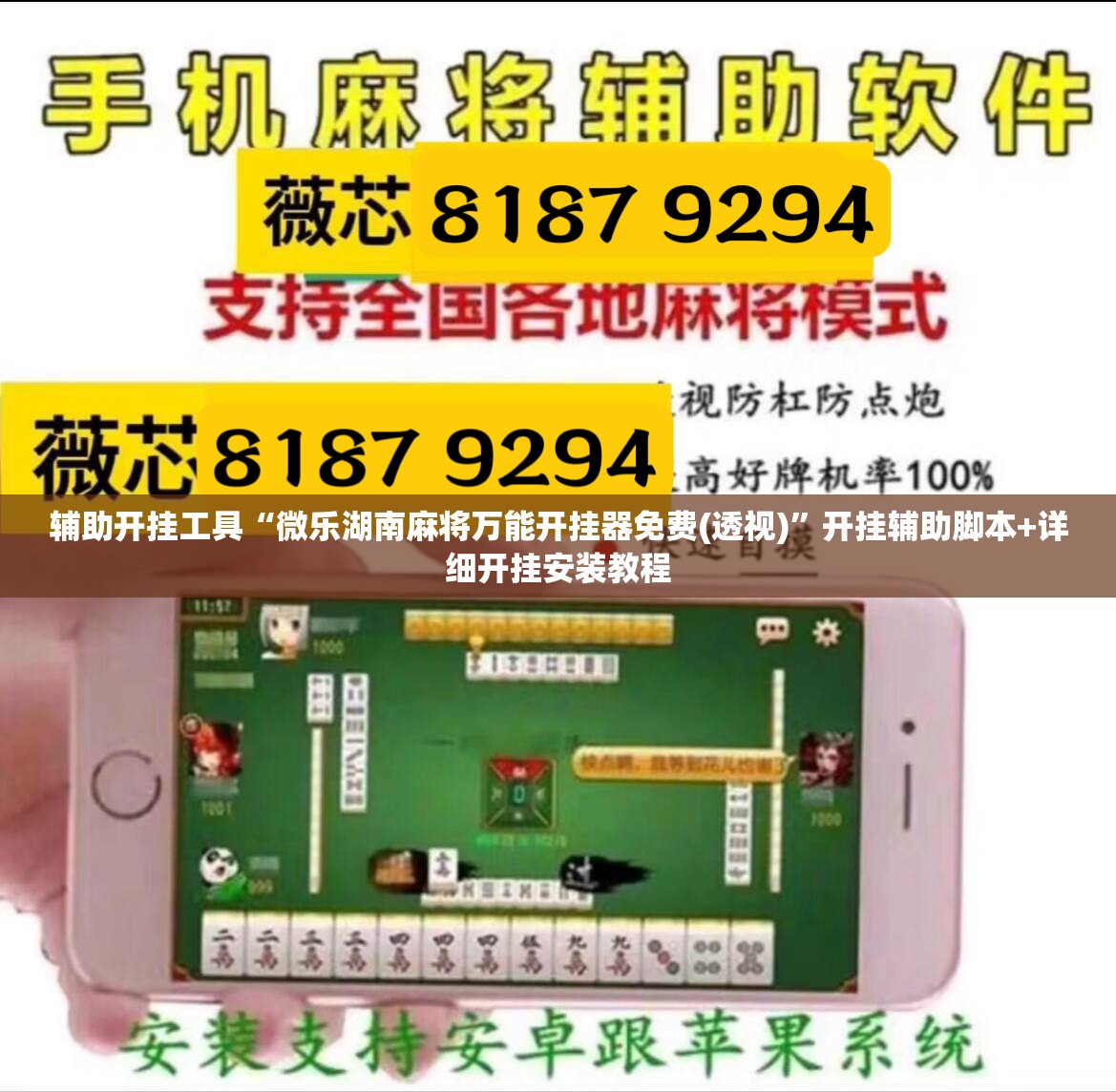 辅助开挂工具“微乐湖南麻将万能开挂器免费(透视)	”开挂辅助脚本+详细开挂安装教程