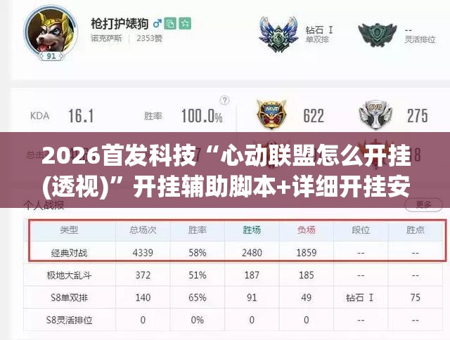 2026首发科技“心动联盟怎么开挂(透视)”开挂辅助脚本+详细开挂安装教程