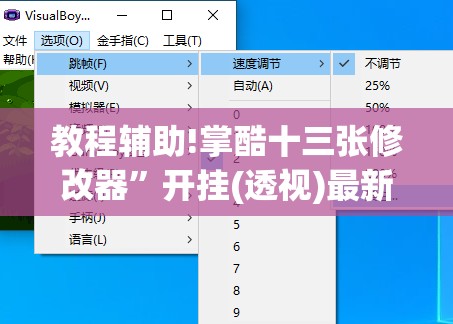 教程辅助!掌酷十三张修改器	”开挂(透视)最新辅助详细