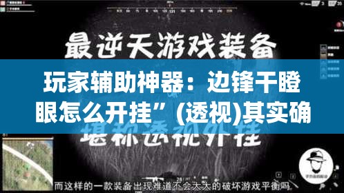 玩家辅助神器：边锋干瞪眼怎么开挂”(透视)其实确实有挂