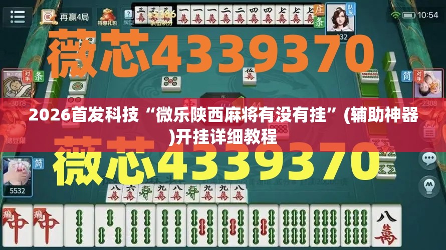 2026首发科技“微乐陕西麻将有没有挂”(辅助神器)开挂详细教程