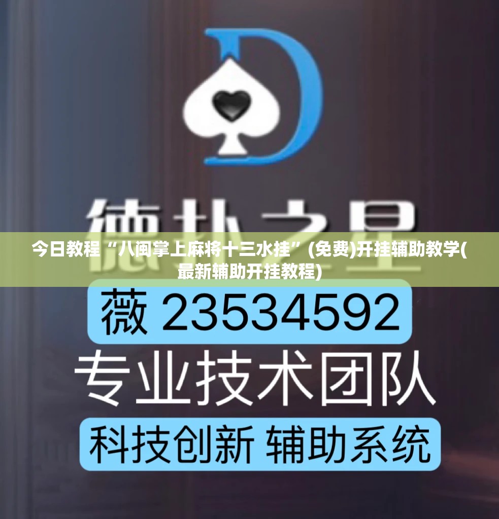 今日教程“八闽掌上麻将十三水挂”(免费)开挂辅助教学(最新辅助开挂教程)