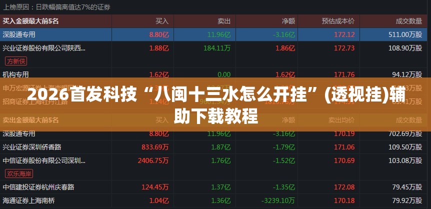 2026首发科技“八闽十三水怎么开挂	”(透视挂)辅助下载教程